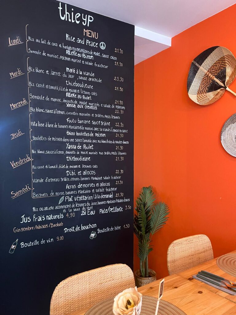Menu Thieyp Restaurant Africain Halal à Ixelles